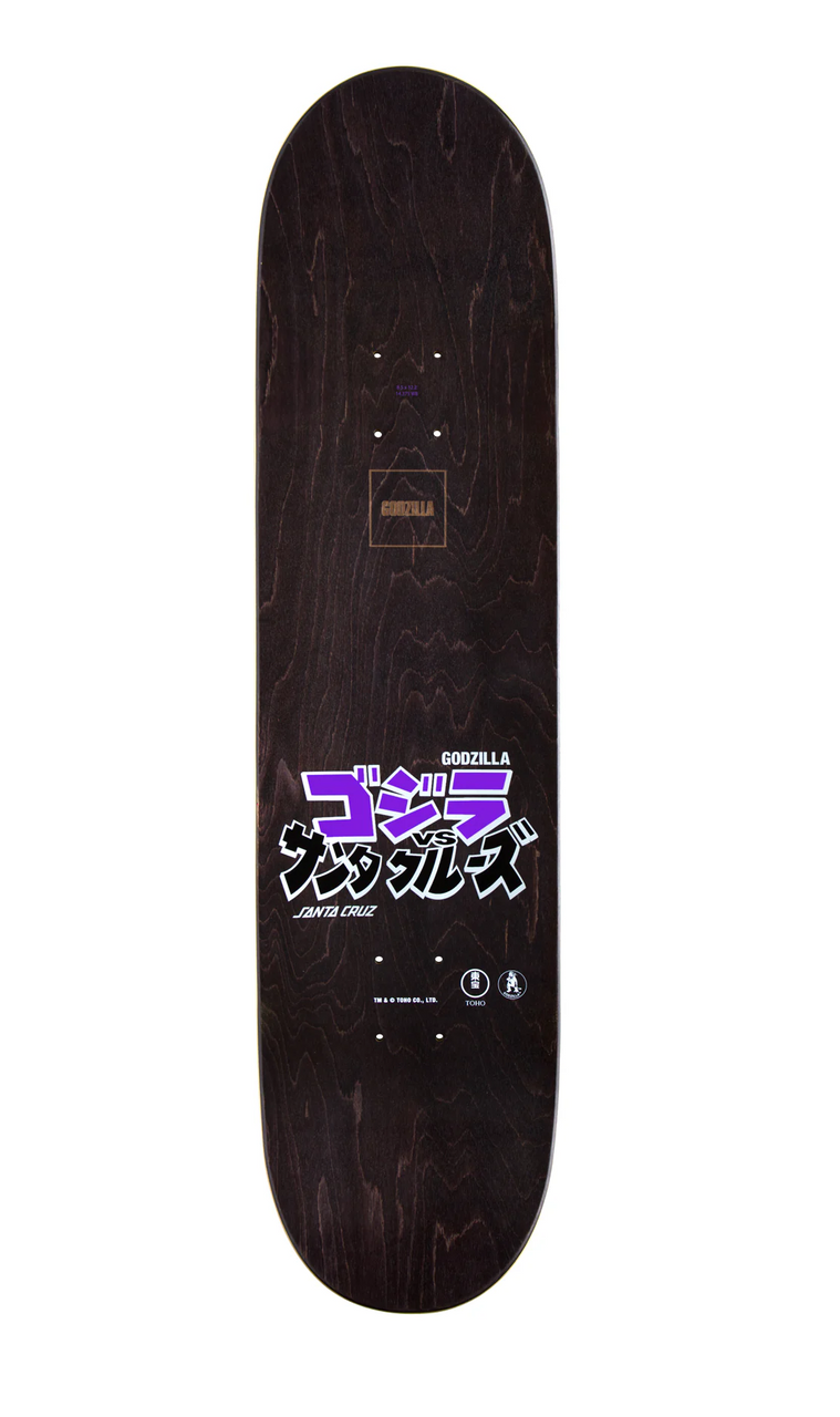Santa Cruz Godzilla Shin Knox Firepit Skateboard Deck Black Yellow